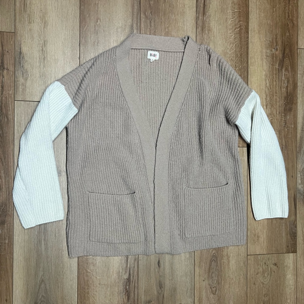 BiBi Beige Knit Sweater Medium